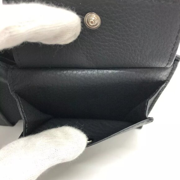 BURBERRY 8043377 logo Wallet Saif Folded wallet Leather Black - Picture 6 of 15